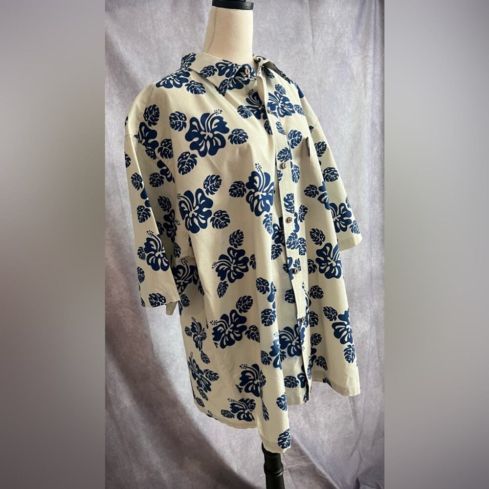 Kai-Veikau Men’s Tropical Palm Hawaiian Button Down Short Sleeve Shirt XXL - Picture 2 of 7